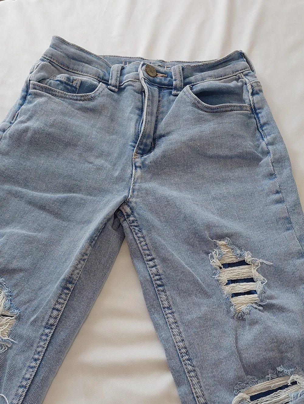 Justice Light Blue Mini Mom Jeans .Size 12 .Girls